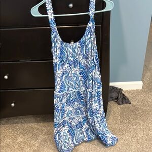 Lilly Pulitzer Blue and White Sleeveless Sundress